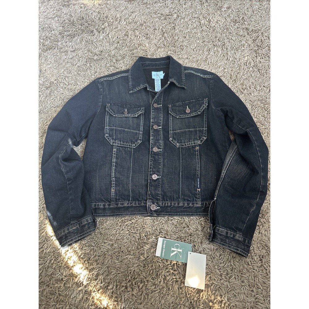 Vintage Calvin Klein Jeans Black Denim Jacket Men M